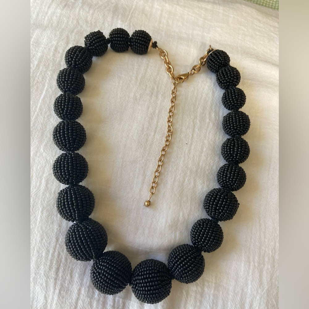 Black Caviar Design Vintage Statement Necklace - image 2